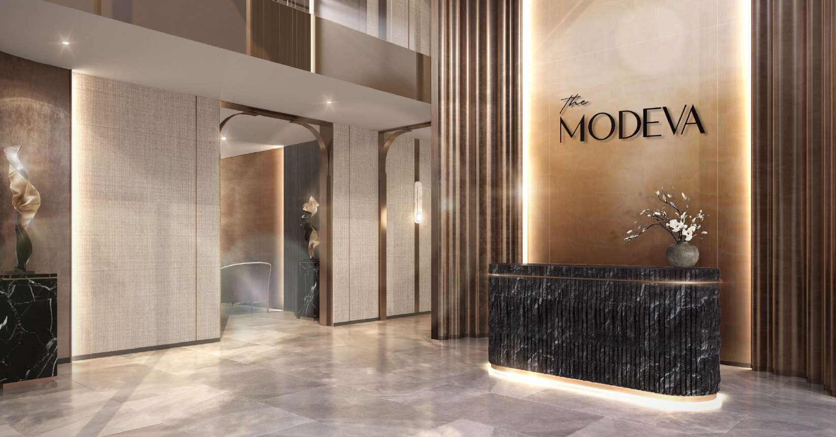 The Modeva main lobby